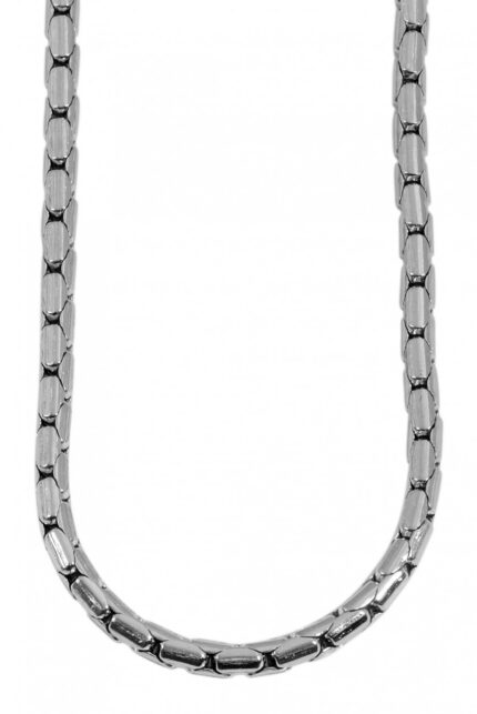 Akzent Edelstahl-Kobrakette, silberfarben, Stärke 3mm