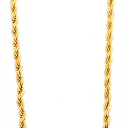 Akzent Kordelkette, Edelstahl, goldfarben, Stärke 3mm