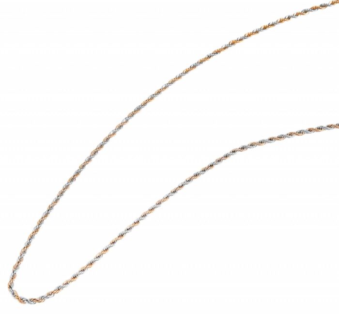 Akzent Kordelkette, Edelstahl, bicolor, Stärke 3mm - Image 2
