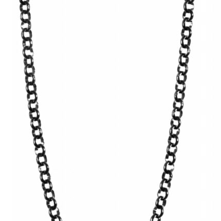 Akzent Erbskette, Edelstahl, schwarz, Stärke 3mm