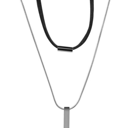 Akzent Edelstahl Damen Schlangenkette, Länge: 63 cm / Stärke: 4 mm