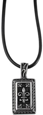 Akzent Echtleder Kette mit Anhänger, Länge: 25 cm / Stärke: 3 mm - Image 3