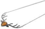 Akzent Edelstahl Halskette, Reh-Anhänger mit Edelstein, Länge: 40 cm / Stärke... - Image 2