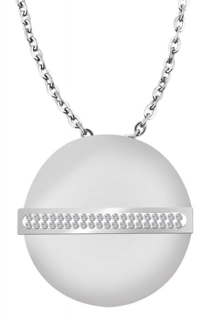 Akzent Edelstahlkette mit Anhänger, Simili, Länge 43 cm