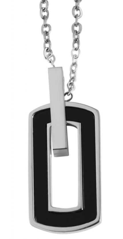 Akzent Edelstahl Kette mit Anhänger, 43+5cm