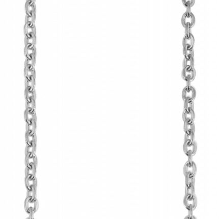 Akzent Edelstahl Kette mit Anhänger, 75+5 cm