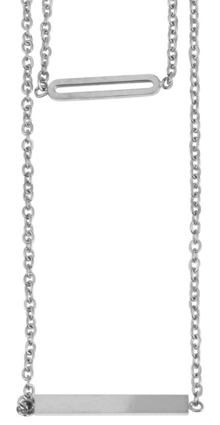 Akzent Edelstahl Kette mit Gravur-Anhänger, 75+5 cm