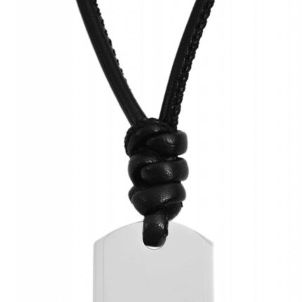 Akzent Echtlederkette mit Dogtag´s