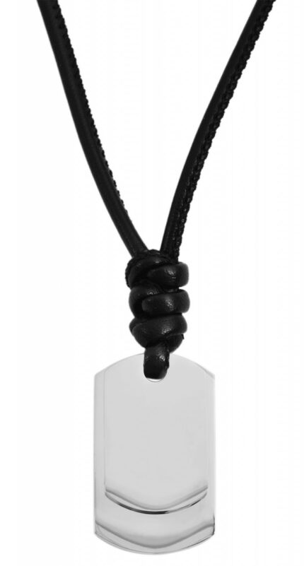 Akzent Echtlederkette mit Dogtag´s