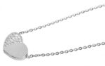 Akzent Edelstahl Halskette mit Herz-Anhänger, Länge: 43+5cm - Image 2