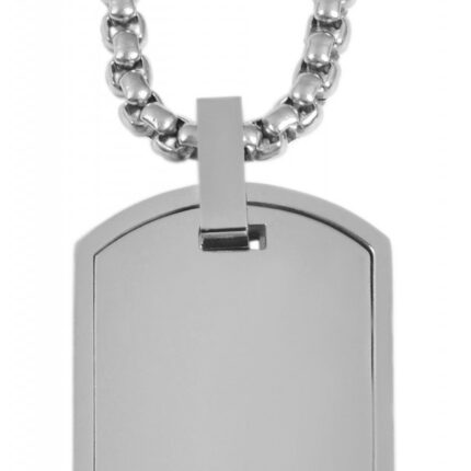 Akzent Edelstahl Kette mit gravurfähigem Anhänger