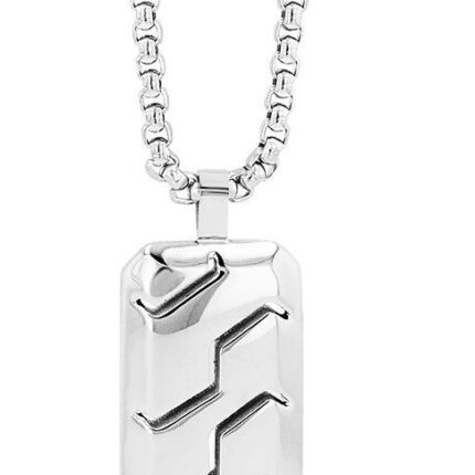 Akzent Erbskette "Lior" mit Dogtag, Edelstahl, 60 cm