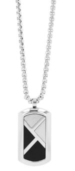 Akzent Erbskette "Stellan"mit Dogtag-Anhänger, Edelstahl, 60 cm