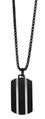 Akzent Edelstahlkette "Marsin" mit Dogtag Anhänger, bicolor - Image 4