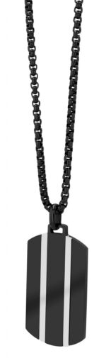Akzent Edelstahlkette "Marsin" mit Dogtag Anhänger, bicolor - Image 5