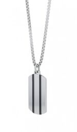 Akzent Edelstahlkette "Marsin" mit Dogtag Anhänger, bicolor - Image 8