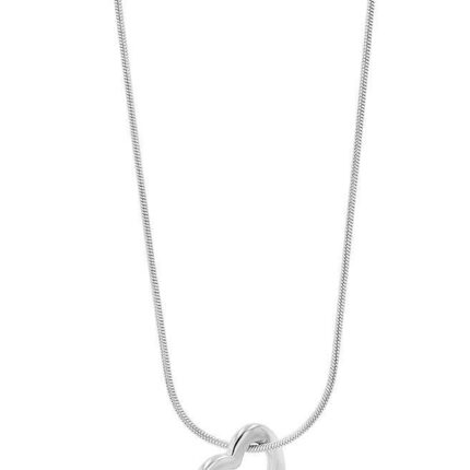 Akzent Herzkette "Tavia", Edelstahl, 43+5 cm, silber- oder goldfarben