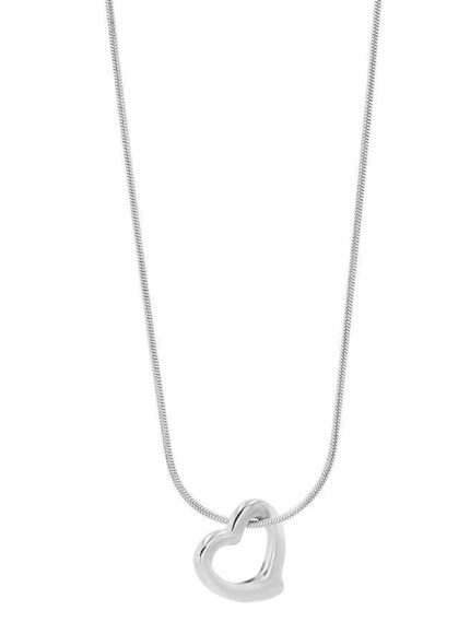 Akzent Herzkette "Tavia", Edelstahl, 43+5 cm, silber- oder goldfarben