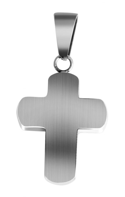Akzent Edelstahlanhänger, Kreuz, mattiert