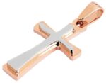 Akzent Edelstahlanhänger, Kreuz, IP Roségold, bicolor - Image 2