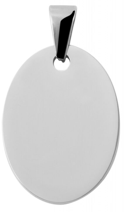 Akzent Edelstahl Gravuranhänger, oval