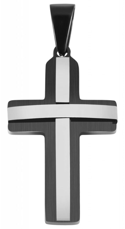 Akzent Edelstahlanhänger, Kreuz, Ionenplattiert