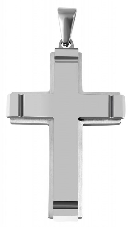 Akzent Anhänger, Kreuz, Edelstahl, massiv