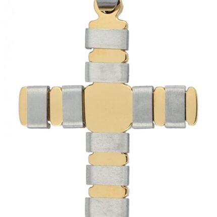 Akzent Kreuz "Arden", Edelstahlanhänger, matte & polierte Elemente