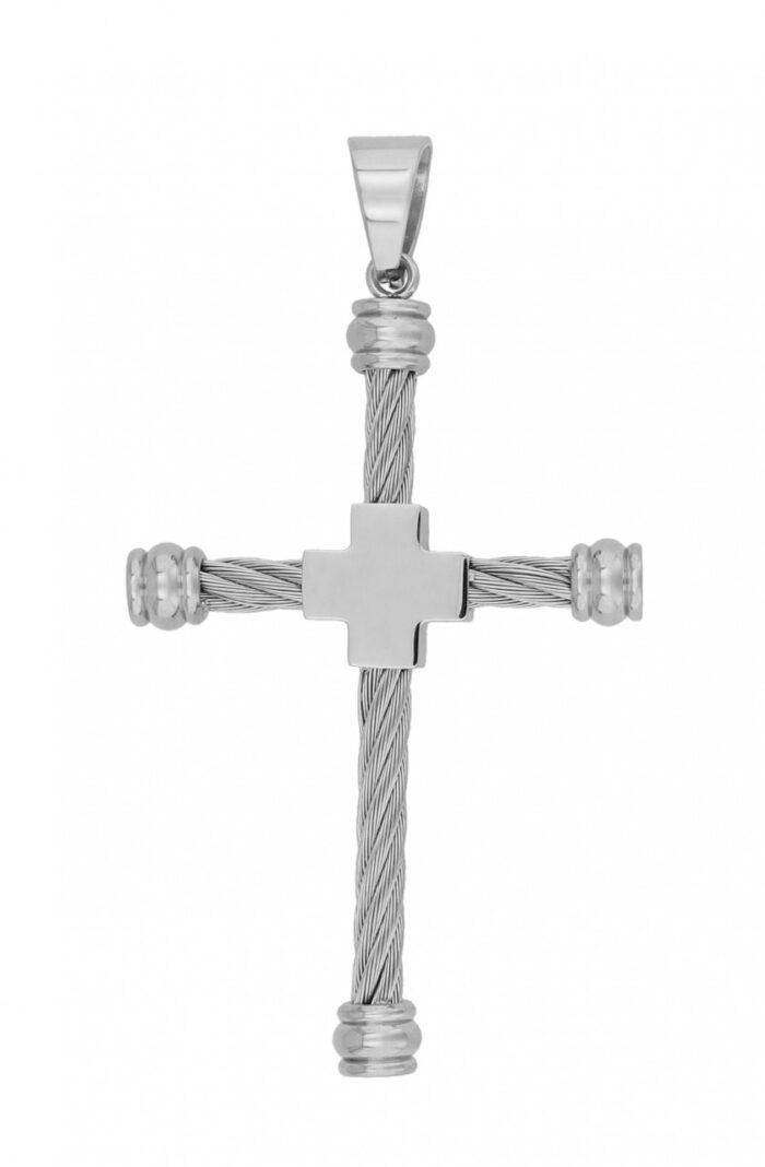 Akzent Kreuzanhänger "Seraphel" aus Edelstahl, massiv - Image 1