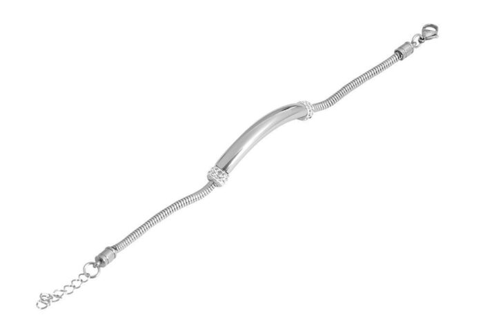 Akzent Schmuckarmband aus Edelstahl, Gravurelement & Besatz - Image 2