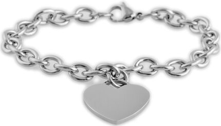 Akzent Bettelarmband, Edelstahl, Herz