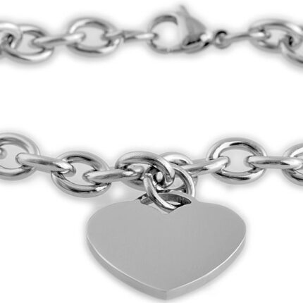 Akzent Bettelarmband, Edelstahl, Herz