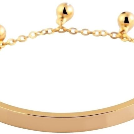 Akzent Armreif mit Kette und Glocken, Edelstahl