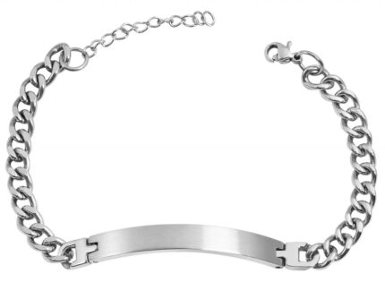 Akzent Panzerarmband, Identband, Edelstahl, 21 cm