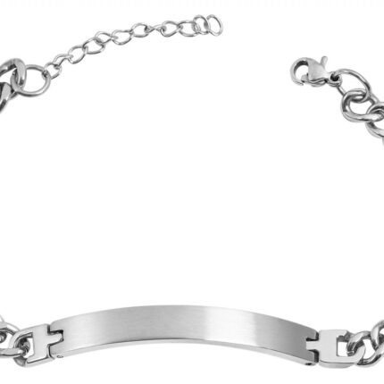 Akzent Panzerarmband, Identband, Edelstahl, 21 cm