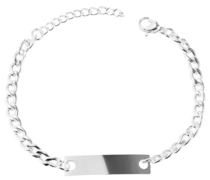 Akzent Panzerarmband, Edelstahl, silberfarben