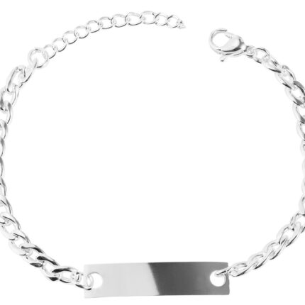 Akzent Panzerarmband, Edelstahl, silberfarben