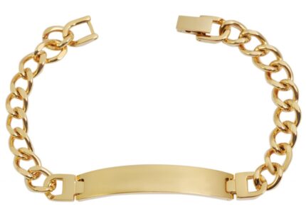 Akzent Panzerketten-Armband aus Edelstahl mit Gravurplatte