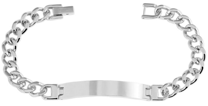 Akzent Panzerketten-Armband aus Edelstahl mit Gravurplatte - Image 4