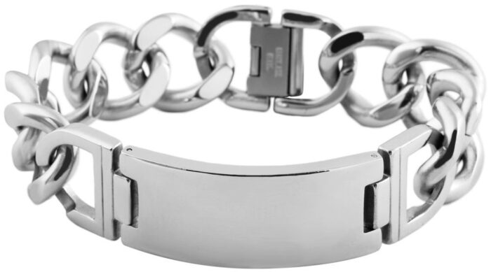 Akzent Identarmband aus Edelstahl in silberfarbig - Image 4