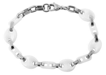 Akzent Armband mit Edelstahl- und Keramikelementen