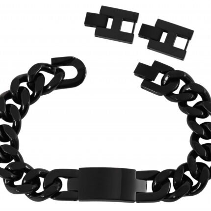 Akzent Panzerarmband mit Gravurplatte, Edelstahl