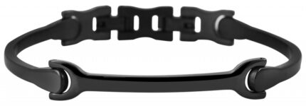 Akzent Armreif mit Gliederarmband aus Edelstahl, ionenplattiert