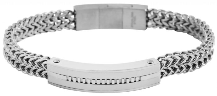 Akzent Geflochtenes Panzerarmband aus Edelstahl - Image 1