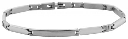 Akzent Armband mit gravurfähiger Identplatte aus Edelstahl