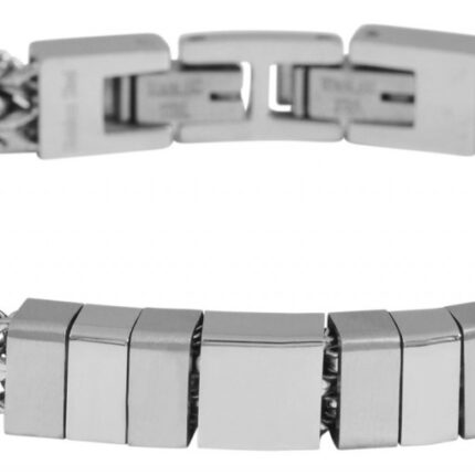 Akzent Panzerarmband, Edelstahl, Clipverschluss