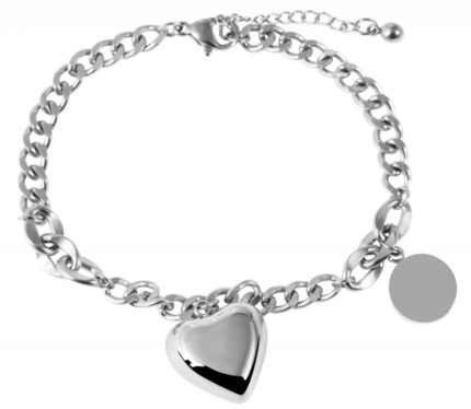 Akzent Armband mit Anhänger aus Edelstahl, gravurfähig