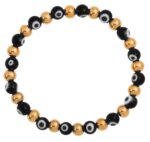 Akzent Kugelarmband aus Edelstahl, Nazar-Auge
