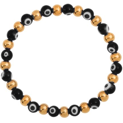 Akzent Kugelarmband aus Edelstahl, Nazar-Auge