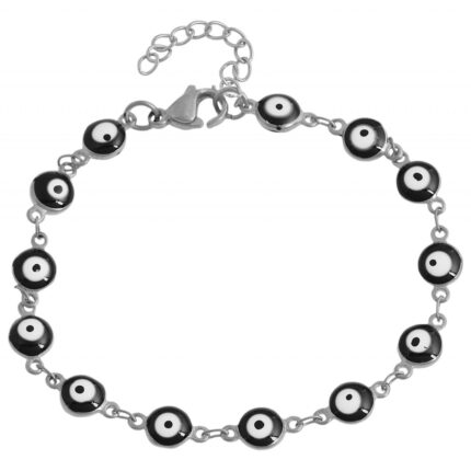 Akzent Armband aus Edelstahl, Nazar-Auge